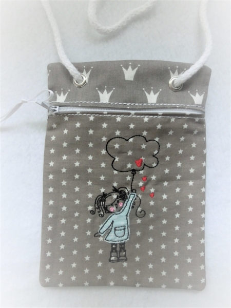 ★ Taupe Brustbeutel Mädchen Wolke Name ★ Kita Schule Kino Badeanstalt von Lüttentüddel