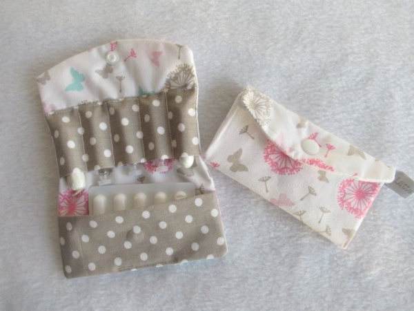 ♥ Pusteblume Schmetterlinge Globuli Täschchen, Notfall Täschchen Tampon Pillentäschchen ♥ © Lüttentüddel