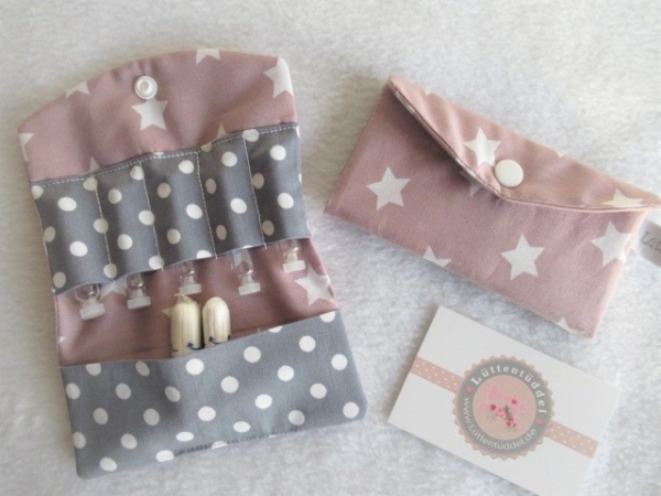 ♥ gr. Sterne Globuli Täschchen, Notfall Täschchen Tampon Pillentäschchen ♥ © Lüttentüddel