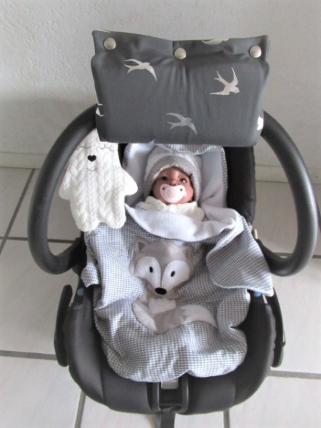 ♥ Schwalben Armpolster Armschoner für Babyschale ★ Lüttentüddel © ♥