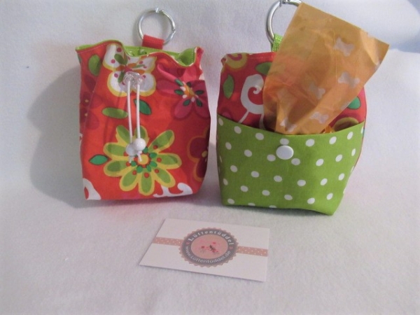 ♥ Flower Farbenfroh HUND LECKERLIBEUTEL KOTBEUTEL GÜRTELTASCHE VON LÜTTENTÜDDEL