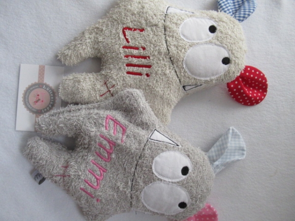 ♥  zauberhaftes Monster Körnerkissen Wärmekissen Lavendel Wunschname von Lüttentüddel