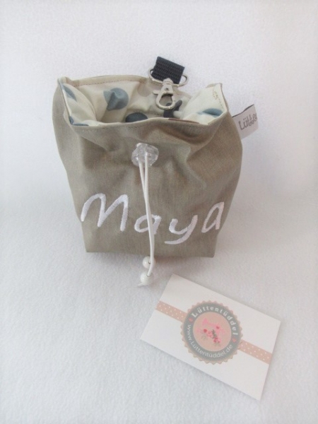 ♥ Punkte HUND LECKERLIBEUTEL KOTBEUTEL GÜRTELTASCHE VON LÜTTENTÜDDEL