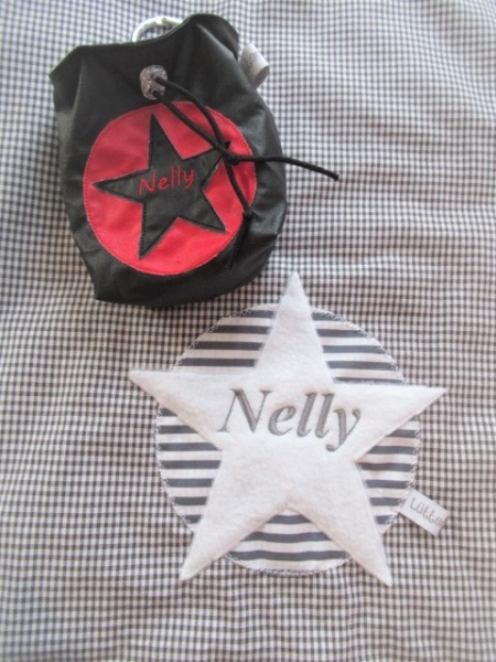 ♥ BUTTON STERN HUND LECKERLIBEUTEL KOTBEUTEL GÜRTELTASCHE VON LÜTTENTÜDDEL