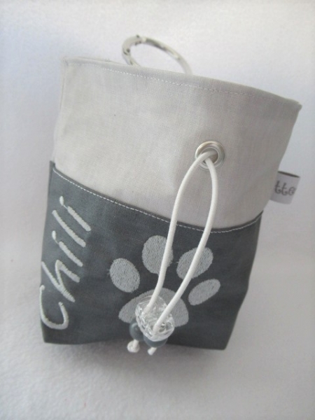 ♥ HUND PFOTE LECKERLIBEUTEL KOTBEUTEL GÜRTELTASCHE VON LÜTTENTÜDDEL