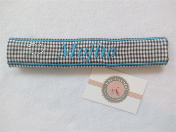 ♥ Nasenband Nasenschoner Wunschname Nasenriemen Brandzeichen Strass