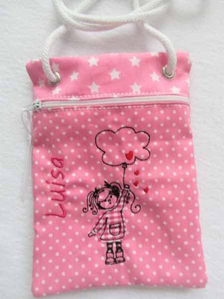 ★ Sterne viele Farben verfügbar Brustbeutel Mädchen Wolke Name ★ Kita Schule Badeanstallt von Lüttentüddel