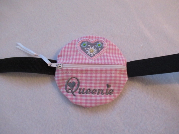 ♥ Wunschname Herz POOP BAG HUND KOTBEUTEL BESTICKT Automatikleine Flexi