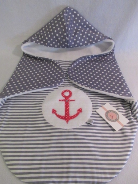 ♥ Anker Punkte Grau Globuli Täschchen, Notfall Täschchen Tampon Pillentäschchen ♥ © Lüttentüddel