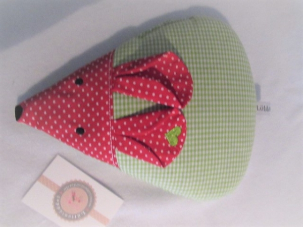 ♥ zauberhafte Maus Körnerkissen Wärmekissen Dinkel Wunschfarbe Name von Lüttentüddel