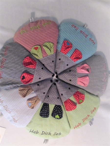 ♥ zauberhafte Maus Körnerkissen Wärmekissen Dinkel Wunschfarbe Name von Lüttentüddel