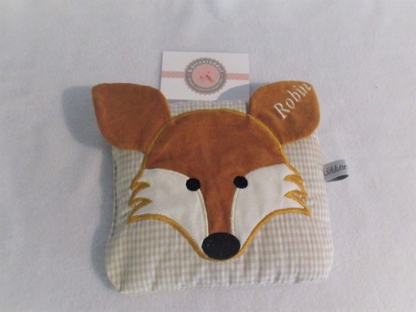 Tiere Name Wunschname Körnerkissen Wärmekissen Dinkelkissen Lavendel Stickerei von Lüttentüddel