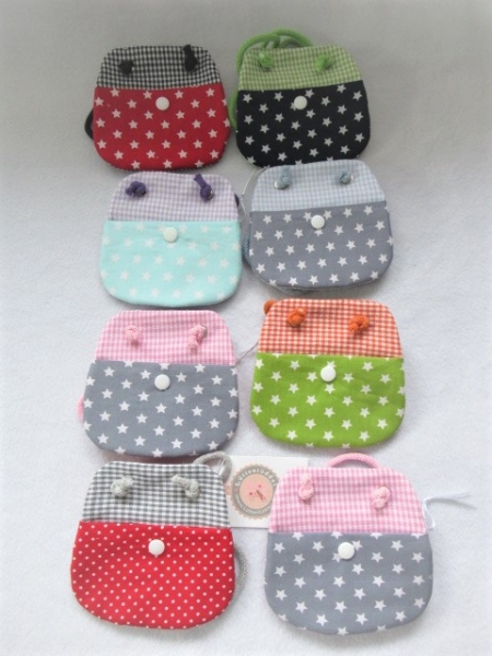 ★ Brustbeutel Pferd Wunschname ★ Einschulung Badeanstalt Kita Schule Viele Farben und Muster von Lüttentüddel