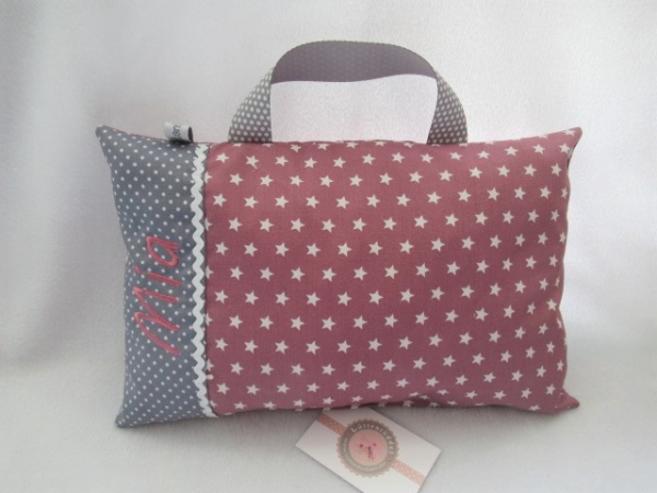 ★ 35x23 cm Kissen to Go Geburt Sterne Punkte Name ★ von Lüttentüddel