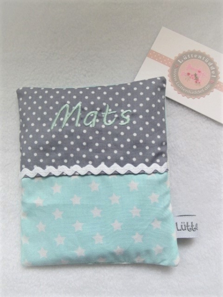 ★ 35x23 cm Kissen to Go Geburt Sterne Punkte Wunschname Pinkelparty ★ von Lüttentüddel