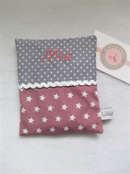 ★ 35x23 cm Kissen to Go Geburt Sterne Punkte Wunschname Pinkelparty ★ von Lüttentüddel