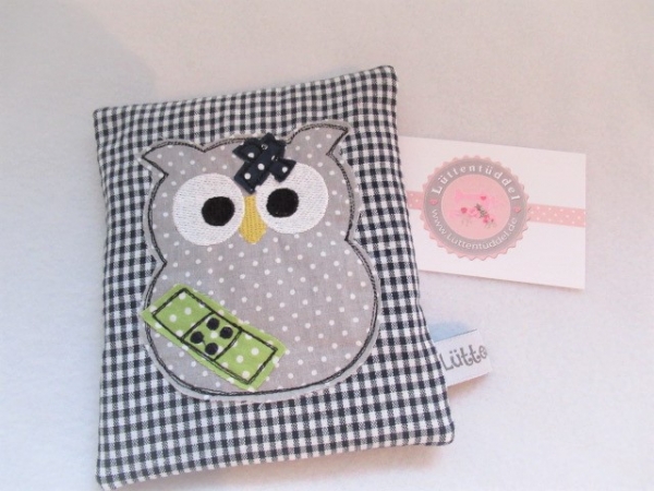 ♥ kleine Eule Beulentröster inkl. Kühlpad Wunschname Geburt Taufe Einschulung  ★ von Lüttentüddel®