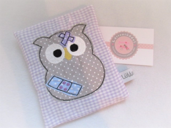 ♥ kleine Eule Beulentröster inkl. Kühlpad Wunschname Geburt Taufe Einschulung  ★ von Lüttentüddel®