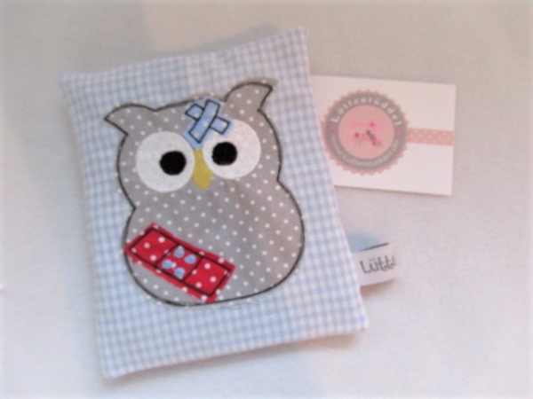 ♥ kleine Eule Beulentröster inkl. Kühlpad Wunschname Geburt Taufe Einschulung  ★ von Lüttentüddel®