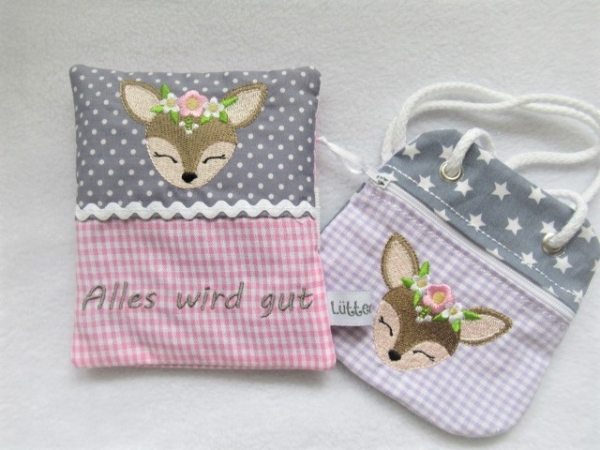 ★ Brustbeutel Indianer Bär Wunschname ★ Einschulung Badeanstalt Kita Schule Viele Farben und Muster von Lüttentüddel - Kopie