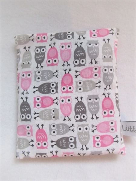 ♥ EULEN ROSA ODER BLAU Autschi Beulentröster Punkte inkl. Kühlpack Wärmekissen Kühlkissen Zahnfee Wunschname Geburt Taufe Einschulung ★ von Lüttentüddel®