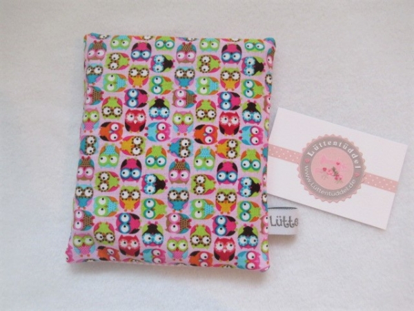 ♥ bunte Eulen Beulentröster inkl. Kühlpad Wunschname Geburt Taufe Einschulung Zahnfee Kindergarten KITA ★ von Lüttentüddel®