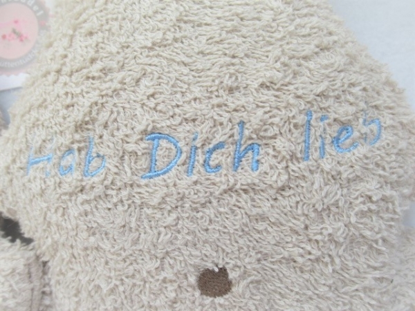 ♥  zauberhafter tröste Bär Hab Dich lieb... Körnerkissen Wärmekissen Lavendel Name Taufe Geburt Einschulung Kindergarten von Lüttentüddel