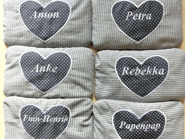 ♥ Großes Körnerkissen Wärmekissen Herz Dinkel Lavendel von Lüttentüddel