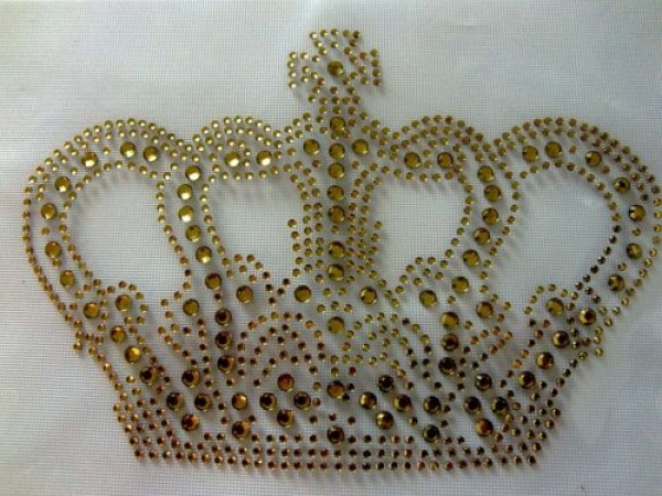 Traumhafte Hotfix Krone Strass Bügelbild Hotglue für Shirt Jacke Bluse.......