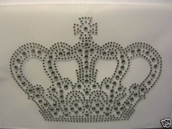 Traumhafte Hotfix Krone Strass Bügelbild Hotglue für Shirt Jacke Bluse.......