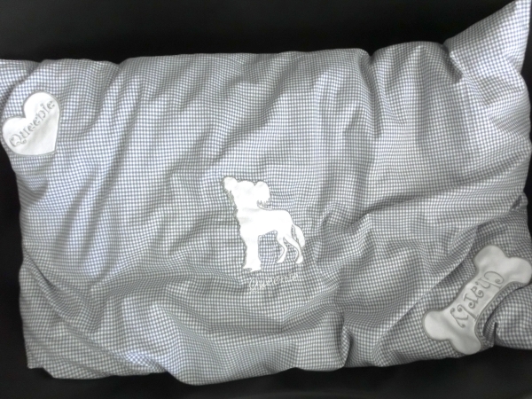 Hundekissen Decke 1 Wunschapplikation 1 Wunschname 80 x 60 cm