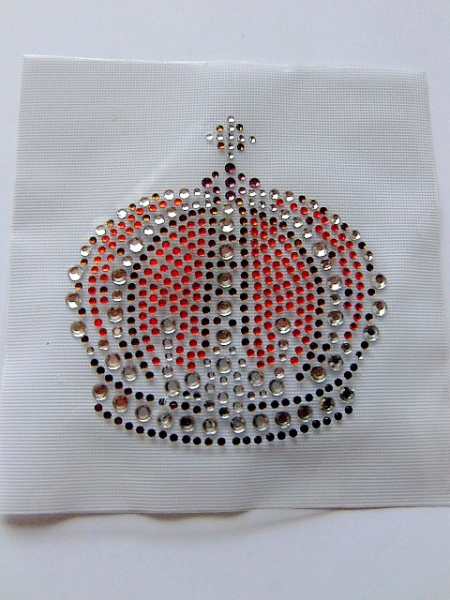 Hotfix Traum Krone Strass Bügelbild Hotglue zauberhaft für Shirt Jacke