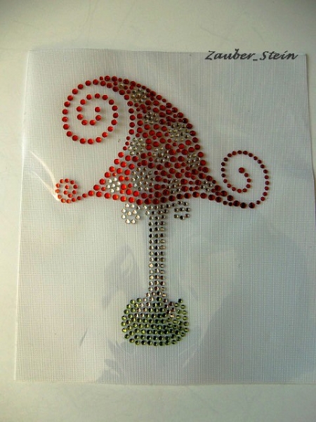 Pilz Strass HOTFIX HOTGLUE Bügelbild Applikation