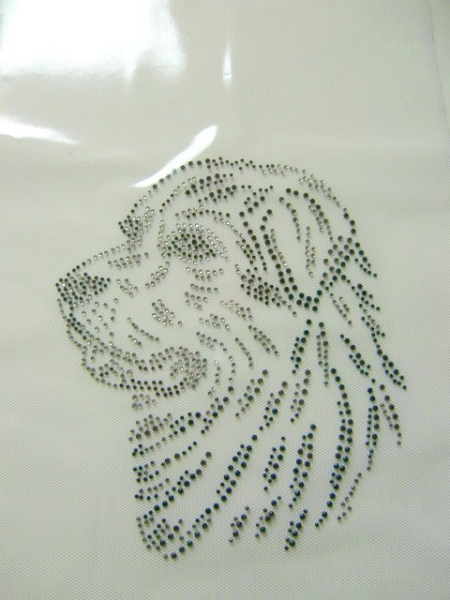 Do Khyi Hund Strass Hotfix Hotglue Bügelbild Bügelmotiv