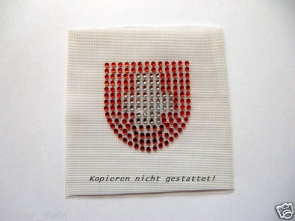 Schweiz Wappen Wiesn Hotfix Bügelbild Strass Tracht
