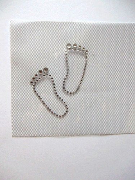 Baby Füße Strass Hotfix Hotglue Bügelbild