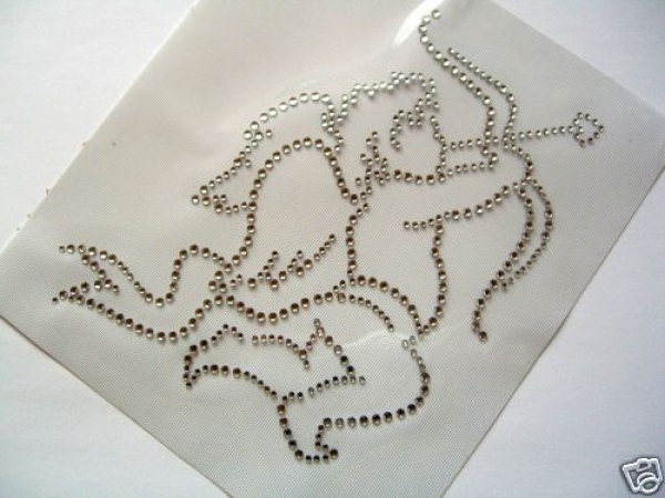 Angel Amor Strass Hotglue Hotfix Bügelbild