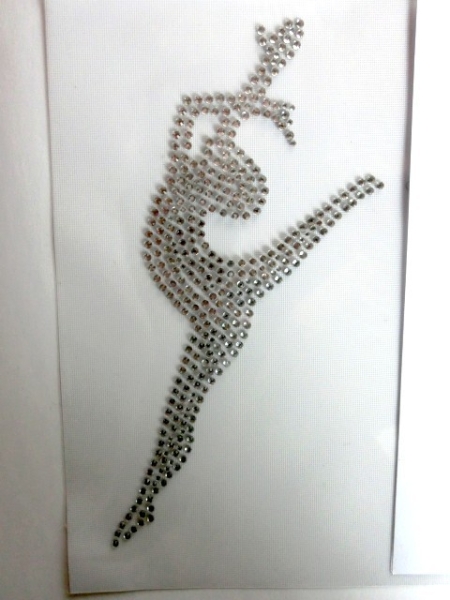 Dance Tänzerin Li. Hotfix Hotglue Bügelbild Strass Tanzschule  Shirt Tasche