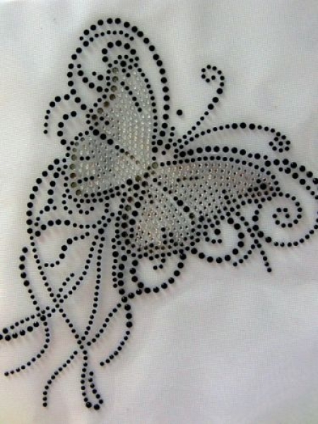 Wahnsinns Schmetterling Strass Strass Hotfix Hotglue Bügelbild Bügelmotiv