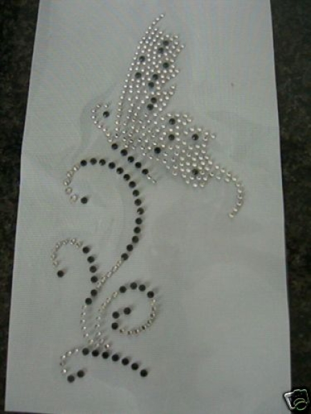 Zauberhafter Schmetterling Shirt Strass Hotfix Hotglue Bügelbild Bügelmotiv