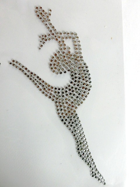 Dance Tänzerin Re. Hotfix Hotglue Bügelbild Strass Tanzschule  Shirt Tasche