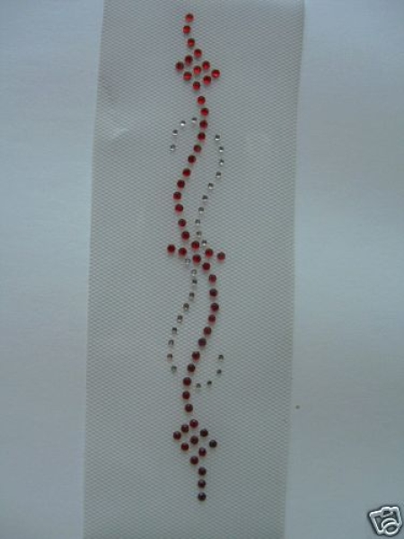 Bordüre Tattoo Strass HOTFIX HOTGLUE Bügelbild Applikation