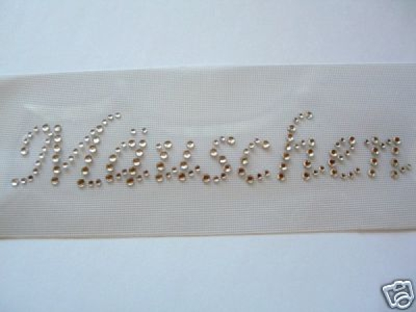Mäuschen Dirndl Trachten Hotglue Bügelbild Strass