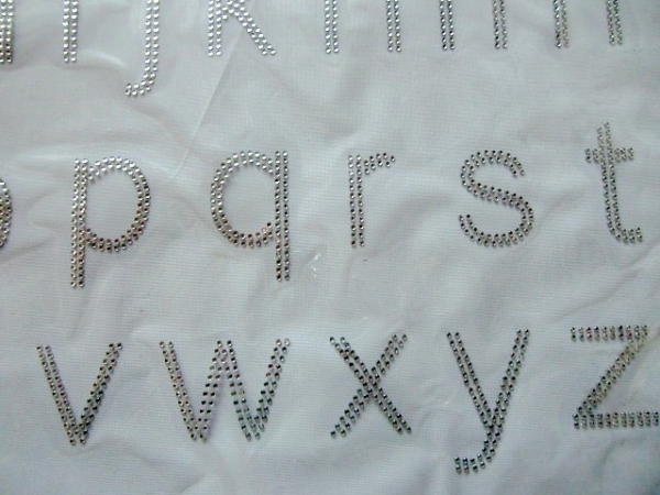 Wunschbuchstabe Kleinschrift Buchstabe Strass Hotfix Bügelbild A-Z