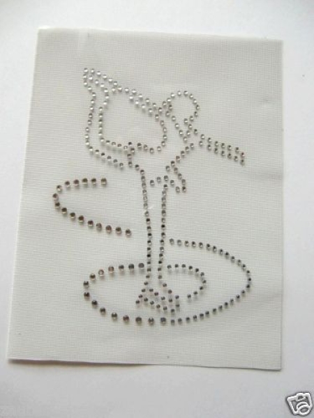 Skating Schlittschuhe Kür Hotfix Hotglue Bügelbild Bügelmotiv Strass