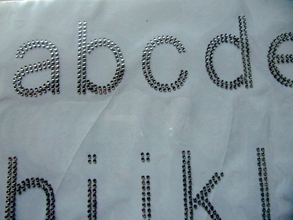 Wunschbuchstabe Kleinschrift Buchstabe Strass Hotfix Bügelbild A-Z