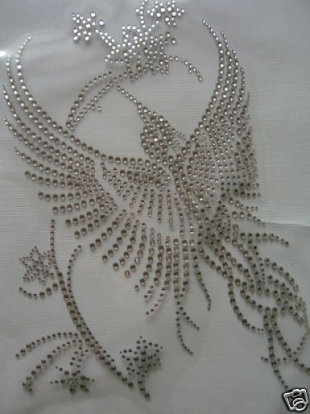 Paradies Vogel Phönix 29x25cm Hotfix Hotglue Bügelbild Shirt Hose Jacke Tasche