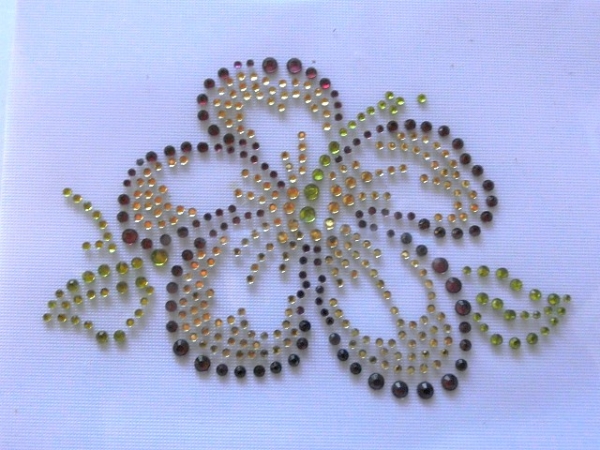 Bunte Hibiskus Blüte Bügelbild STRASS ♥ Hotfix ♥ Shirt Jacke Bluse Tischdecke