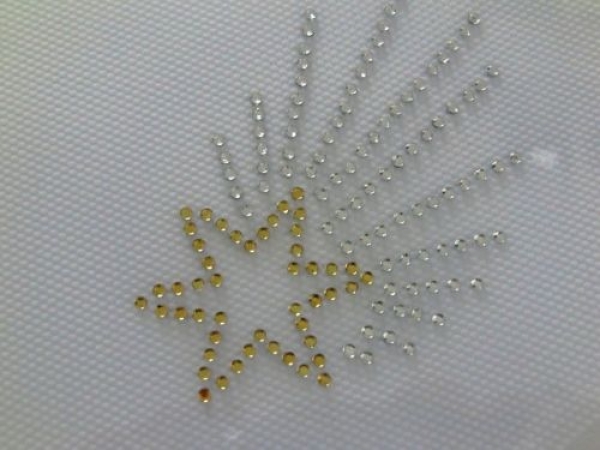 Stern Sternschnuppe Advent Strass Hotglue Bügelbild