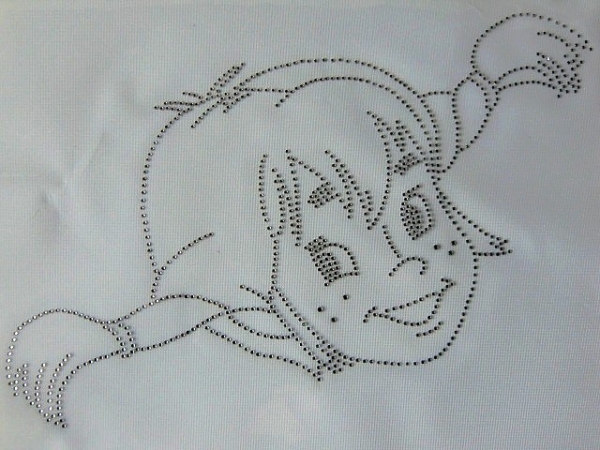 Pippi Hotglue Hotfix Bügelbild Strass Shirt Jacke Tasche Kinderzimmer Turnbeutel